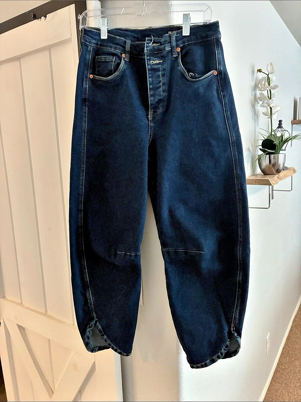 NWOT !!! Blank NYC The Bowery/Le Bowery Cropped Boyfriend Jeans in Blue Waist 27